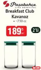 PAŞABAHÇE BREAKFAST CLUB KAVANOZ 2'Lİ 730 CC